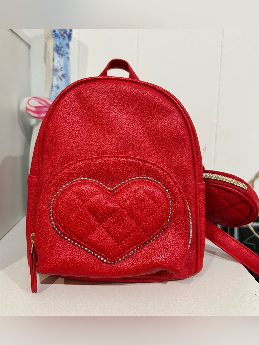 Claire's Red Heart Mini Backpack